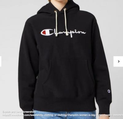 Champion黑色logo卫衣
