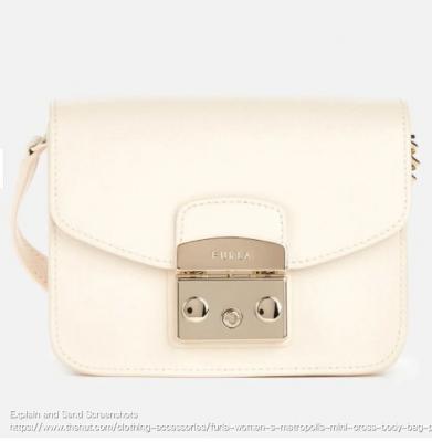 Furla裸色斜挎包