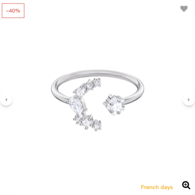 Swarovski银色戒指