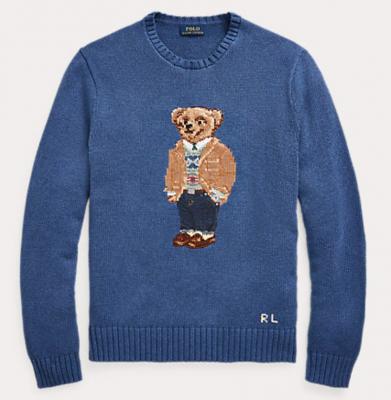 Polo Bear牛仔蓝套头衫