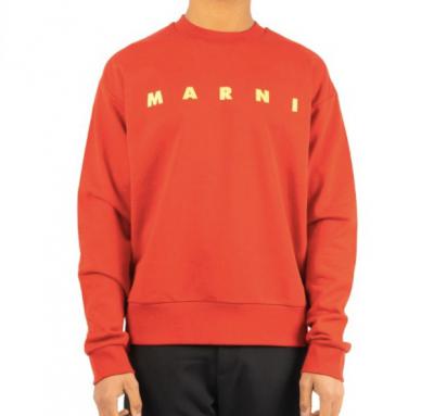 Marni橙红色卫衣