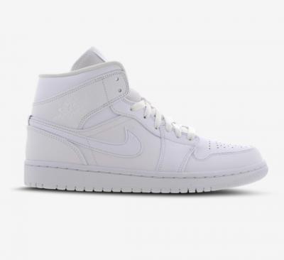 Jordan 1 Mid纯白