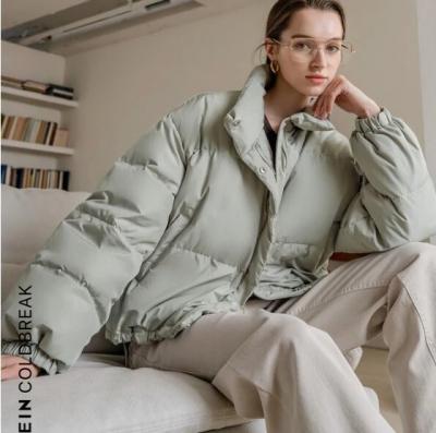 淡绿灰色棉服