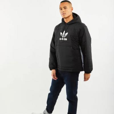 adidas黑色羽绒卫衣