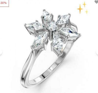 Swarovski六棱花戒指