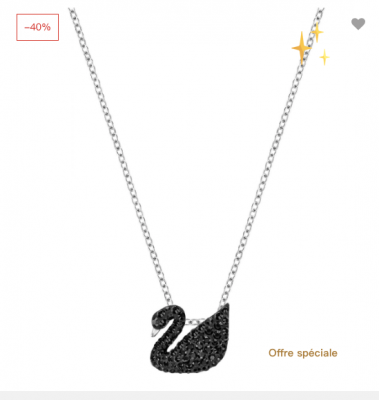 Swarovski黑天鹅项链