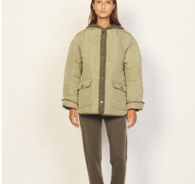 绿色oversize棉服