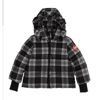 黑白格子棉服