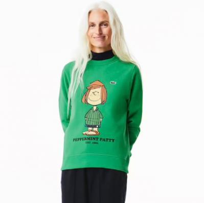 LACOSTE x PEANUTS绿色卫衣