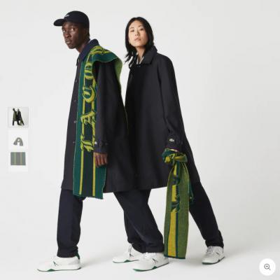 绿色系Logo羊毛围巾
