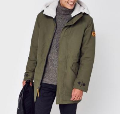 Timberland军绿派克大衣