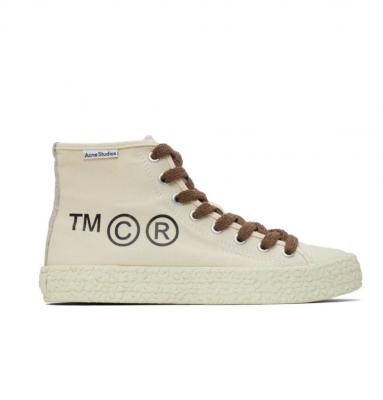 Acne Studio米白色帆布鞋