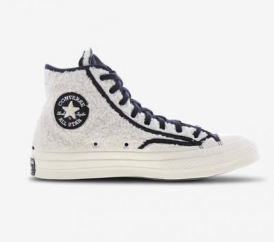 Converse白色毛毛高帮鞋