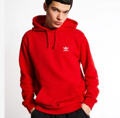 Adidas红色连帽卫衣