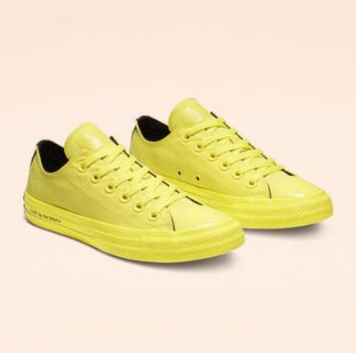 Converse x OPI荧光黄帆布鞋
