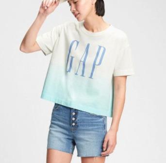 女士短款渐变Tee