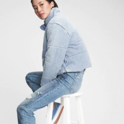 水洗蓝牛仔棉服