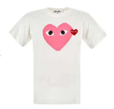 CDG PLAY粉色短袖