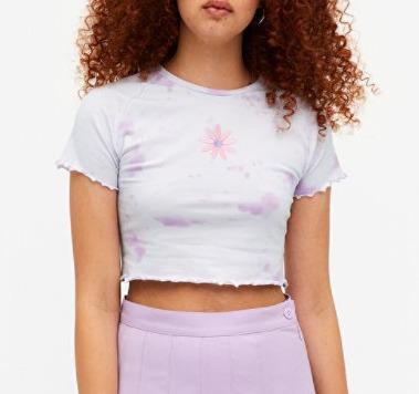 紫色小花Tee