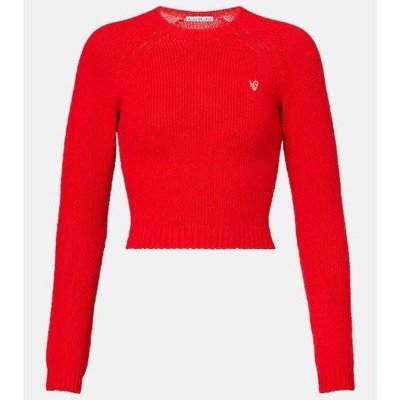 Acne Studios 红色短款罗纹毛衣