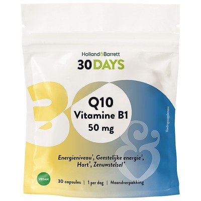 H&B 30DAYS Q10＋维生素B1 50mg 30胶囊