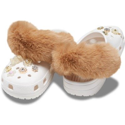 仿毛后跟带装饰 2件装 Faux Fur Backstrap Cover Scrunchie 2-Pack(2JW)