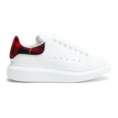 McQueen Oversized白色运动鞋红格尾