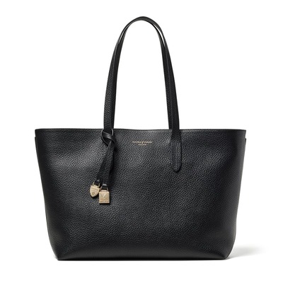 Zipped East West Tote 经典黑荔枝纹