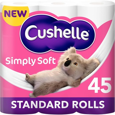 Cushelle Simply Soft 双层卷纸 45卷（9×5卷）