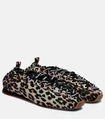 Ganni Leopard 豹纹芭蕾平底鞋