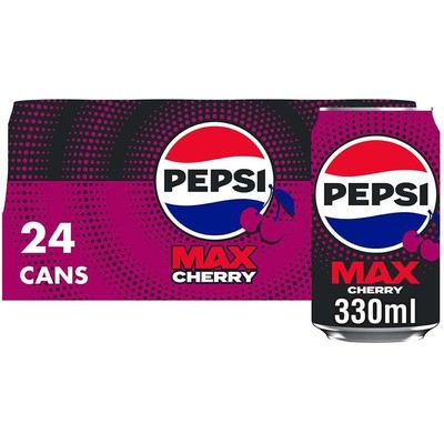 百事 Pepsi Max 樱桃味零糖可乐 330ml×24罐