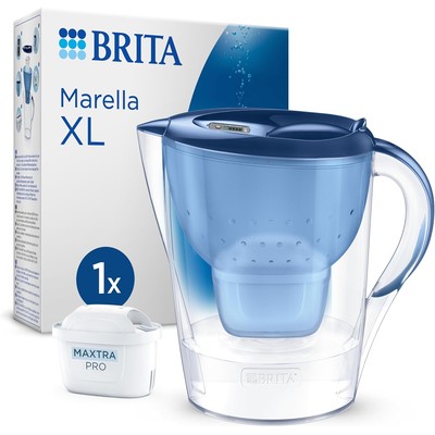 碧然德 BRITA Marella XL 滤水壶 蓝色 + 1 支 Pure Performance 滤芯