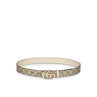 Gucci GG Marmont双面腰带 Beige/Dark Brown