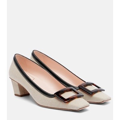 Roger Vivier Belle Vivier 45 帆布浅口鞋｜1双