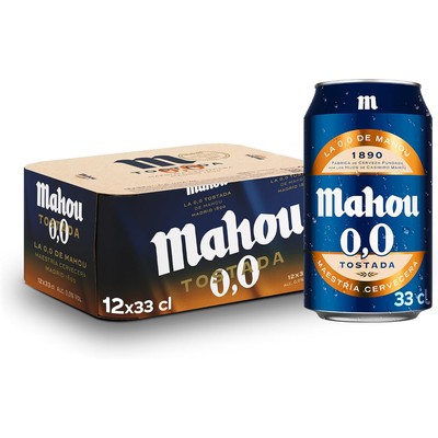 Mahou 0,0 Tostada 无醇琥珀啤酒 33cl×12罐