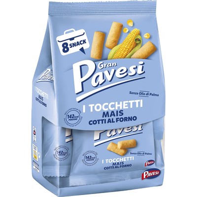 Gran Pavesi Tocchetti 烤玉米小方块零食 8小包 256g