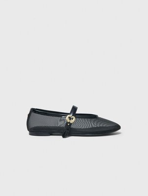 Ballerines En Mesh - Noir - Maje