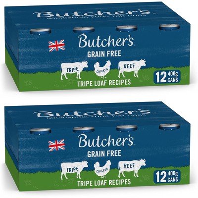 【史低价】Butcher's湿狗粮罐头24罐£12,无谷物