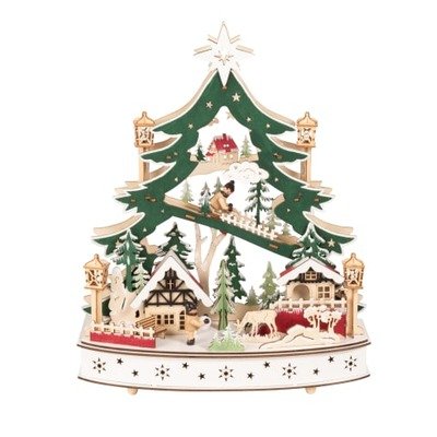 发光圣诞村庄摆件