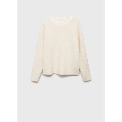 Mango Outlet 奶白柔软触感圆领套头衫|1件