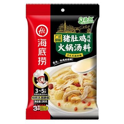 海底捞 胡椒猪肚鸡火锅底料