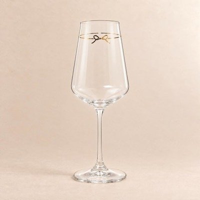 金色蝴蝶结高脚杯6件套