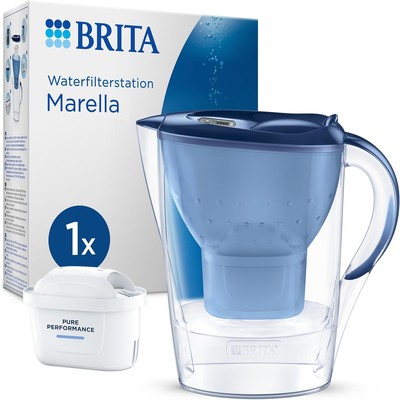 BRITA 碧然德 Marella Cool 滤水壶 2.4L 蓝色 含1个MAXTRA PRO滤芯