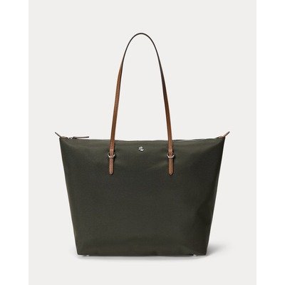 Lauren Keaton大号尼龙托特包｜Dark Olive/Lauren Tan ONE SIZE