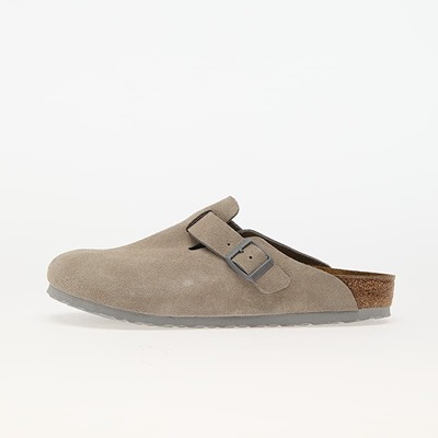 Birkenstock Boston麂皮穆勒鞋 Stone Coin