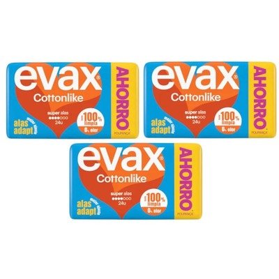 Evax Cottonlike Super 带翼卫生巾3×24片