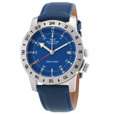 Glycine Airman Vintage GMT蓝盘男表 GL1049