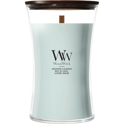 WoodWick 大号沙漏香薰蜡烛 鼠尾草与海草香