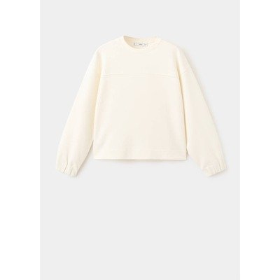 Mango Outlet 奶白褶袖卫衣|1件