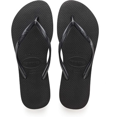 Havaianas 哈瓦那 Slim 女士细带人字拖(黑色)